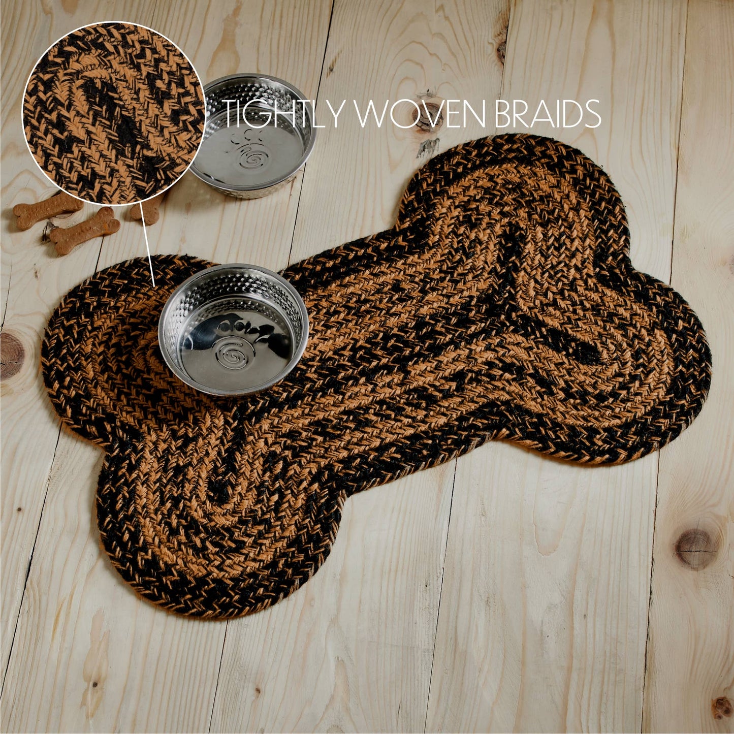 Black & Tan Indoor/Outdoor Medium Bone Rug