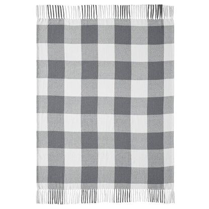 Buffalo Check Grey Woven Throw 50x60