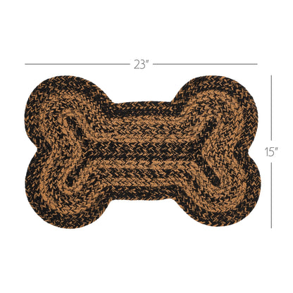 Black & Tan Indoor/Outdoor Medium Bone Rug